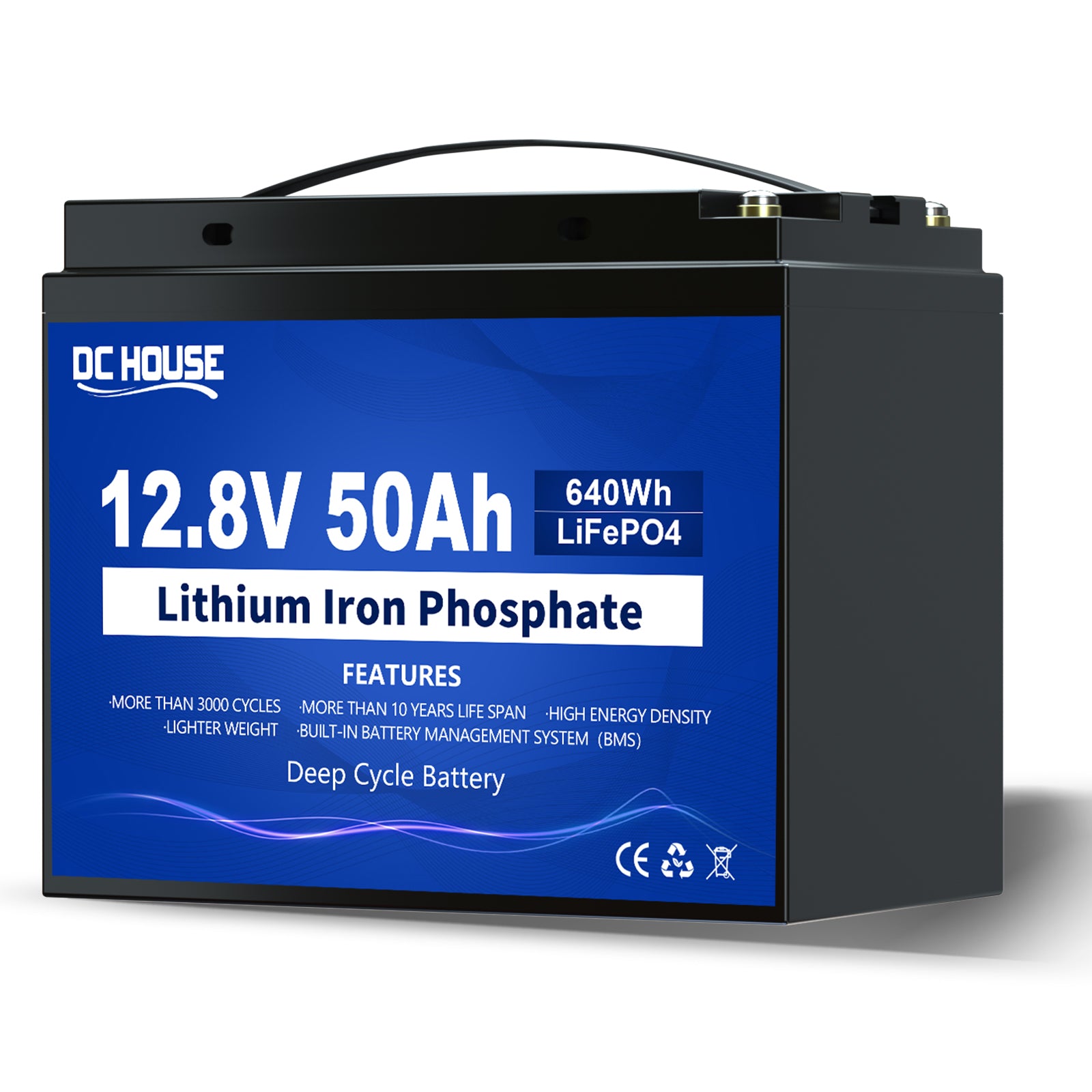 12V 50Ah Deep Cycle LiFePO4 Lithium Battery