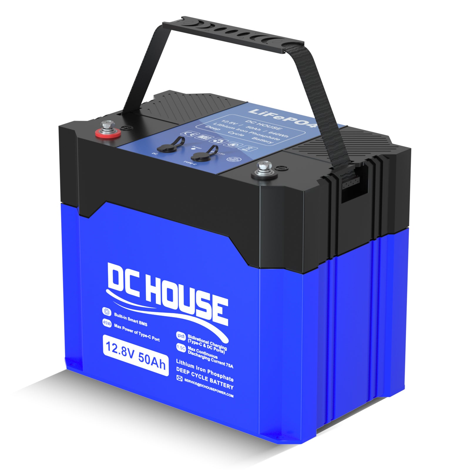 12V 50Ah Portable Deep Cycle LiFePO4 Lithium Battery