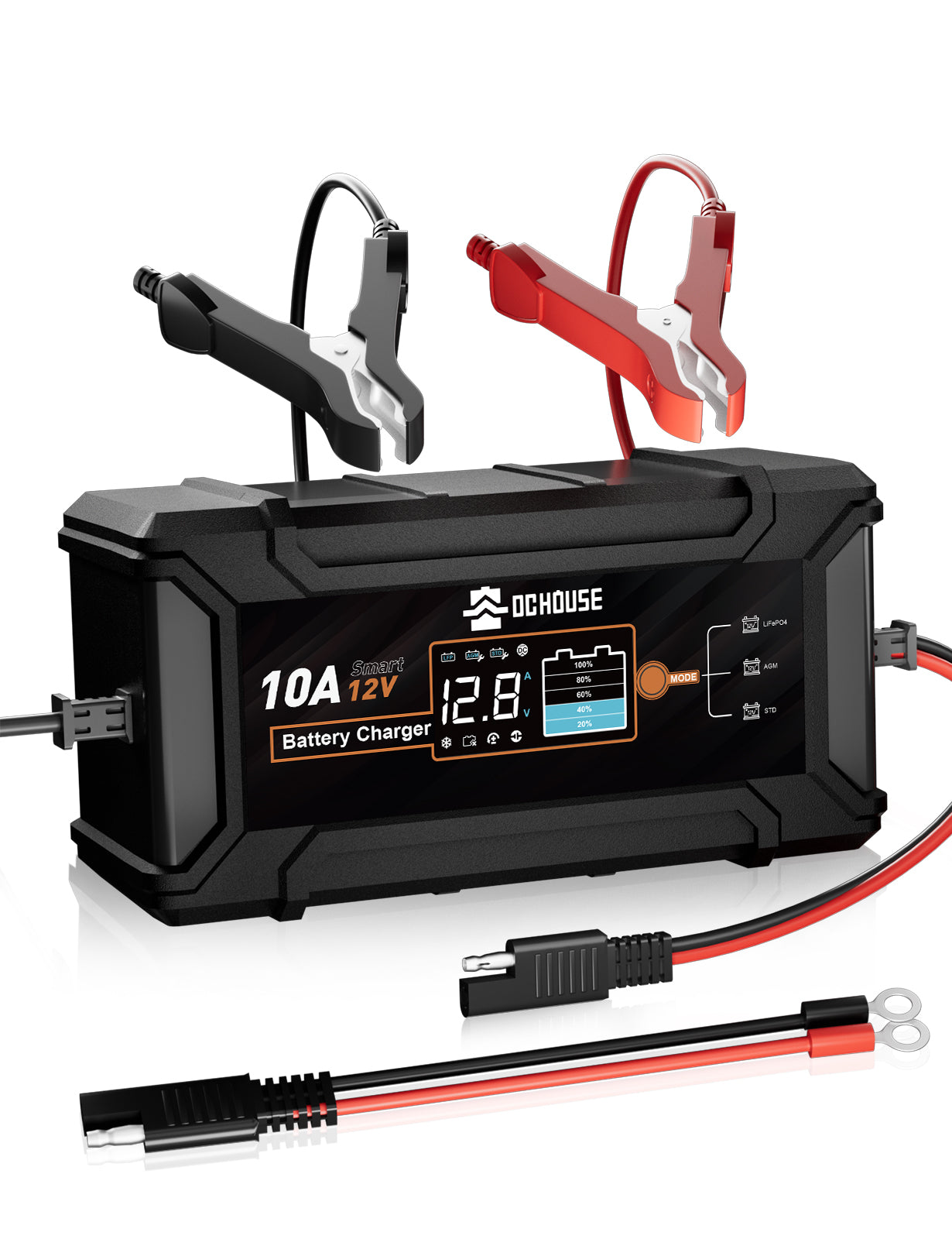 12V 10A AC-to-DC LiFePO4 Charger