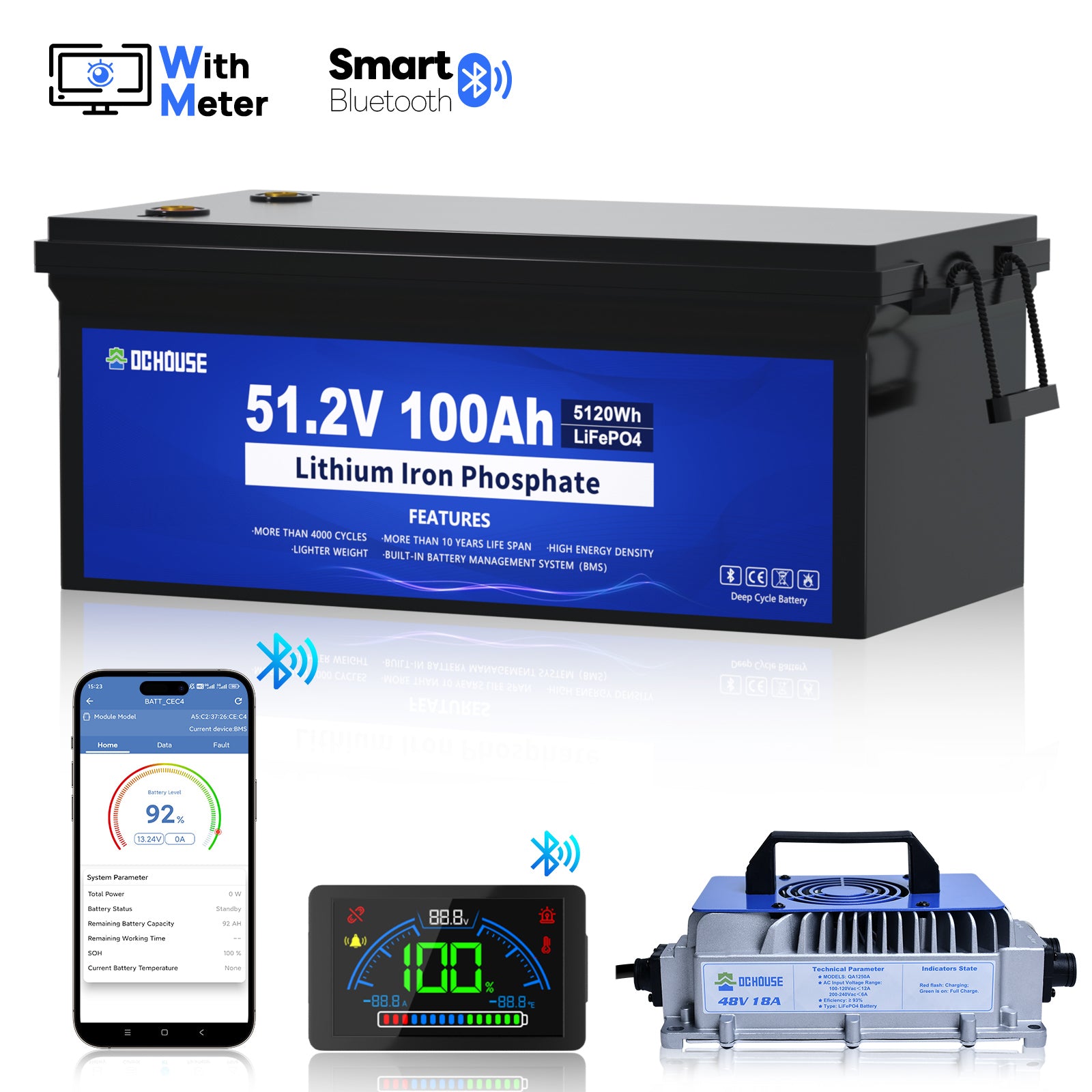 48V 100Ah BT & Charger