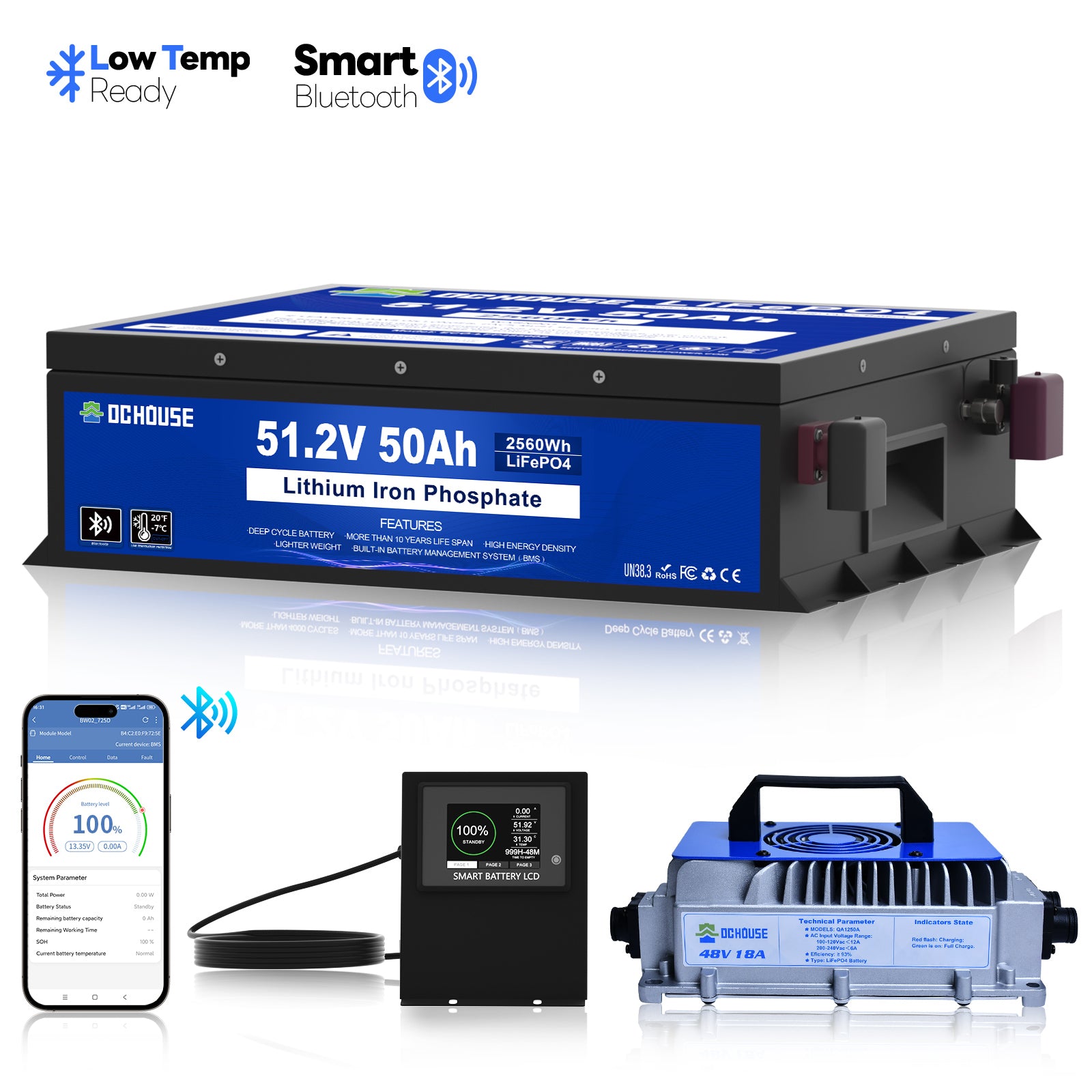 48V 50Ah Metal Case BT & Charger