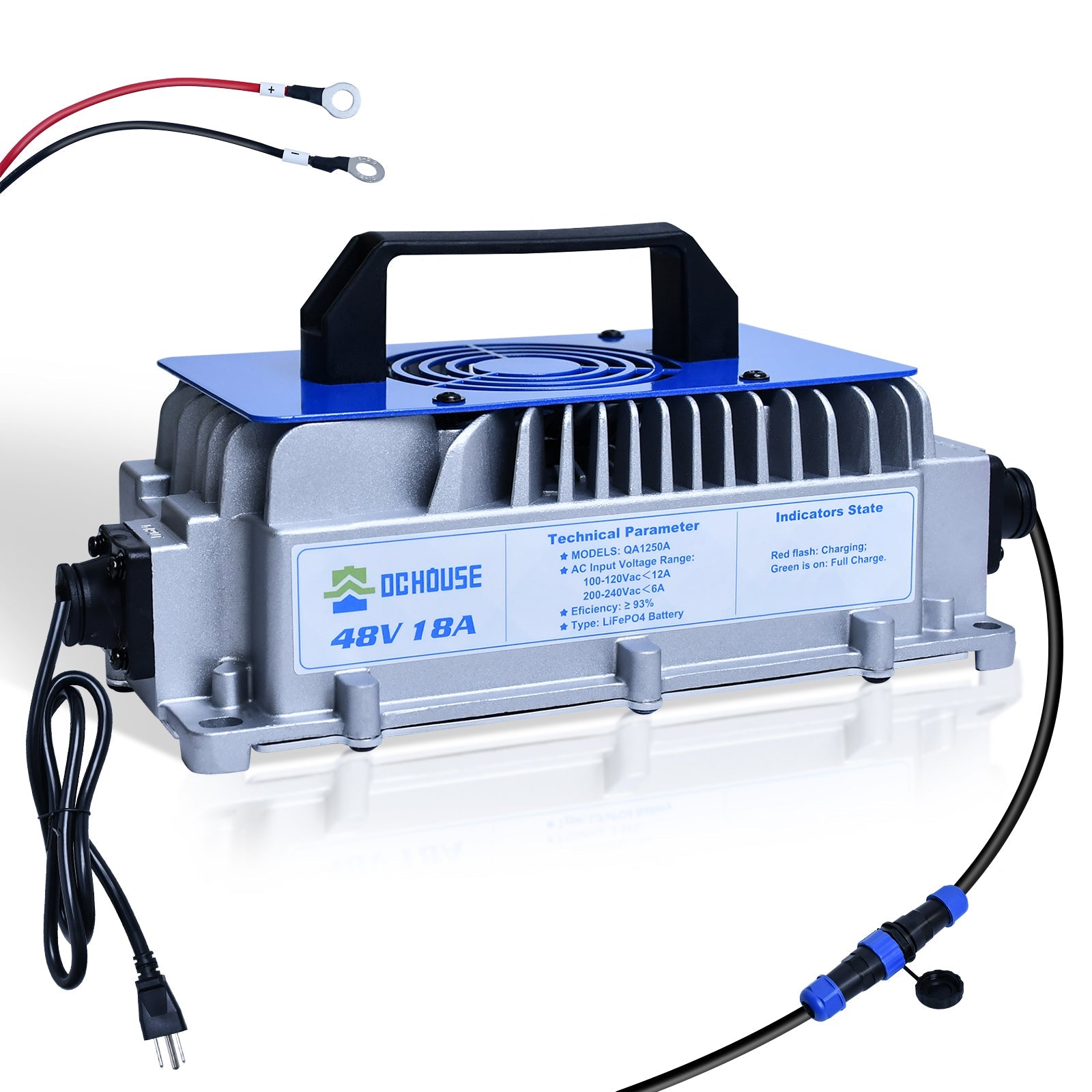 48V 18A AC-to-DC LiFePO4 Charger